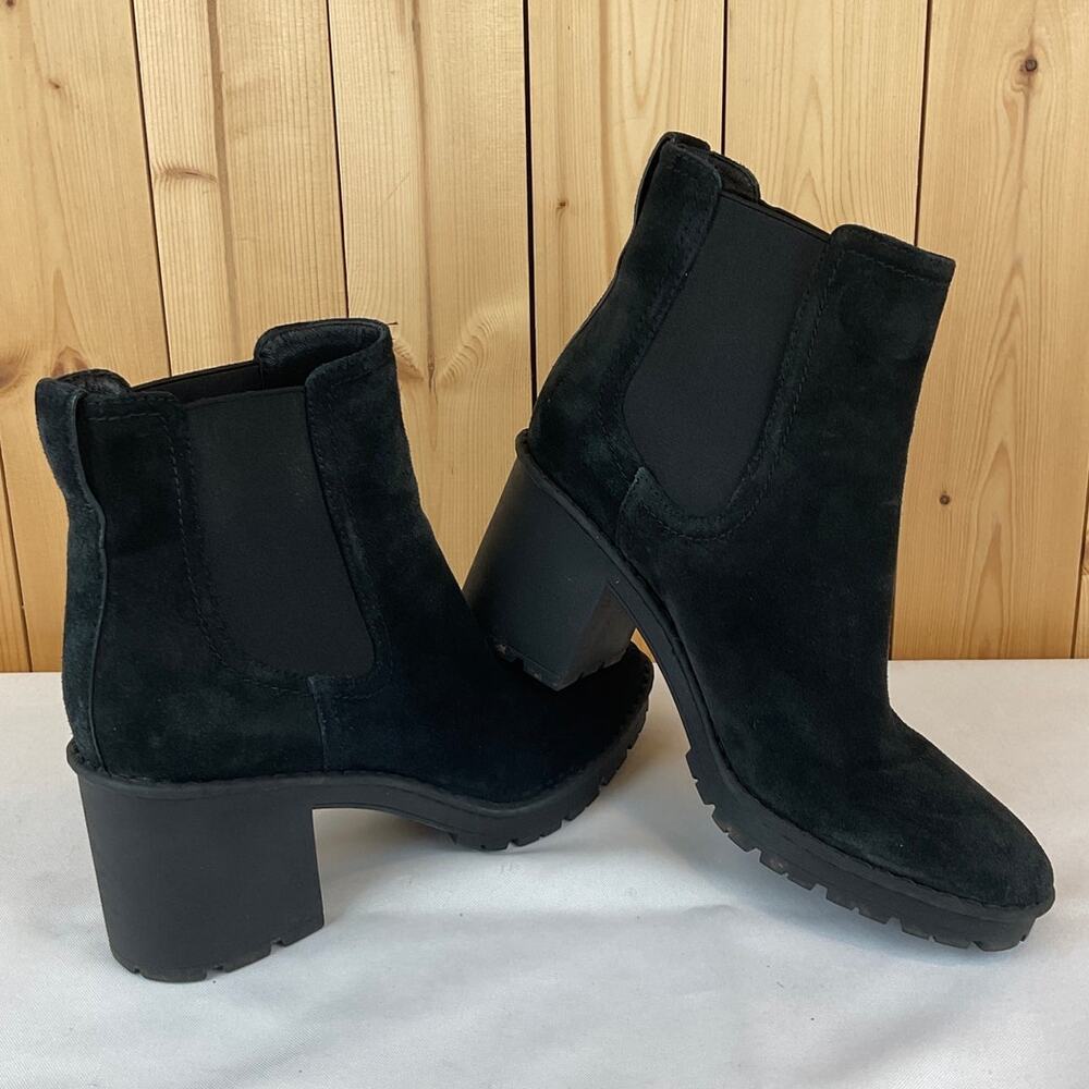 Vince Women's Suede Pull-On Ankle Boots, Black - Women's Size 8.5